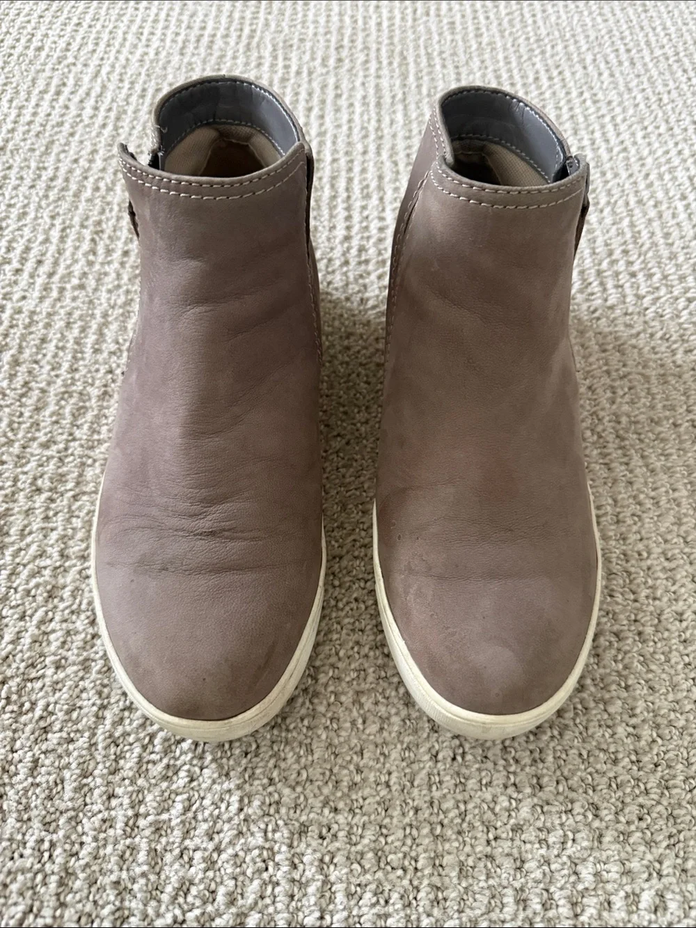 Naturalizer Taupe-Brown Slip-On Ankle Booties